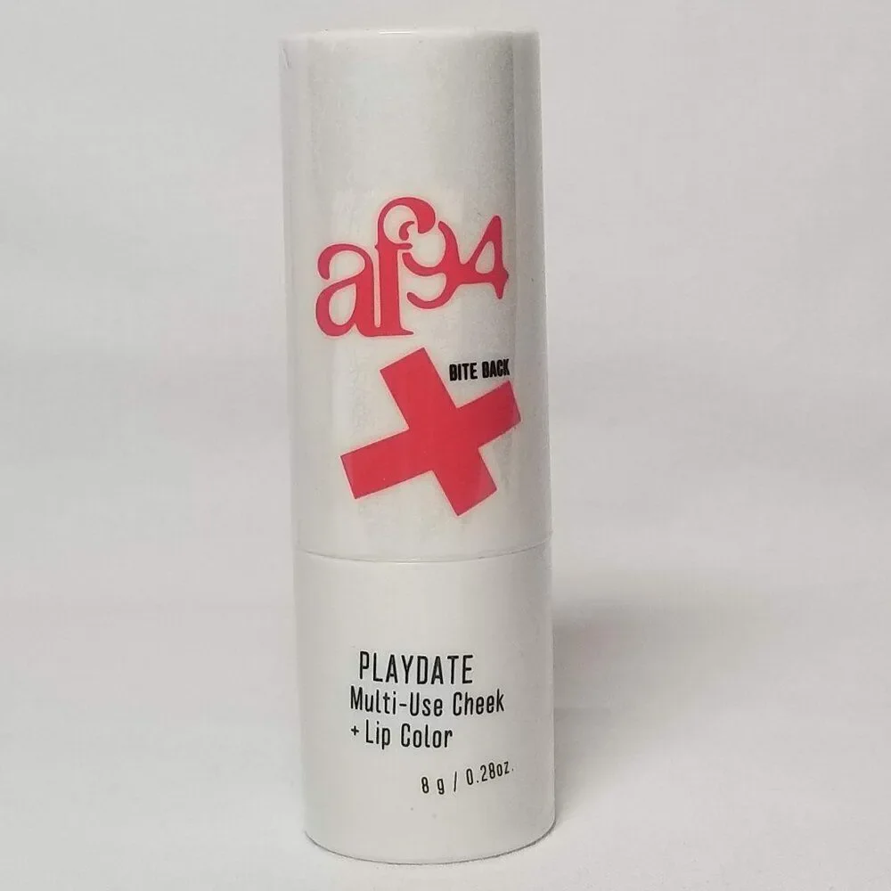 AF94 - Playdate Multi-Use Cheek + Lip Color in Bite Back (coral red)